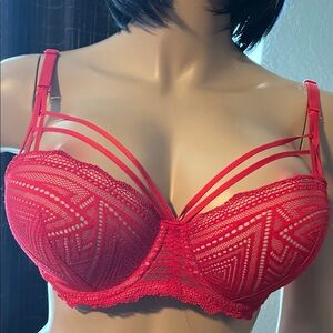 Elegant Adore Me lace Red Lace Bra S38C